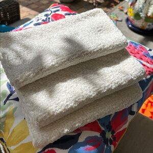 Cozy White with 1% Metallic Textured Infinity Scarf